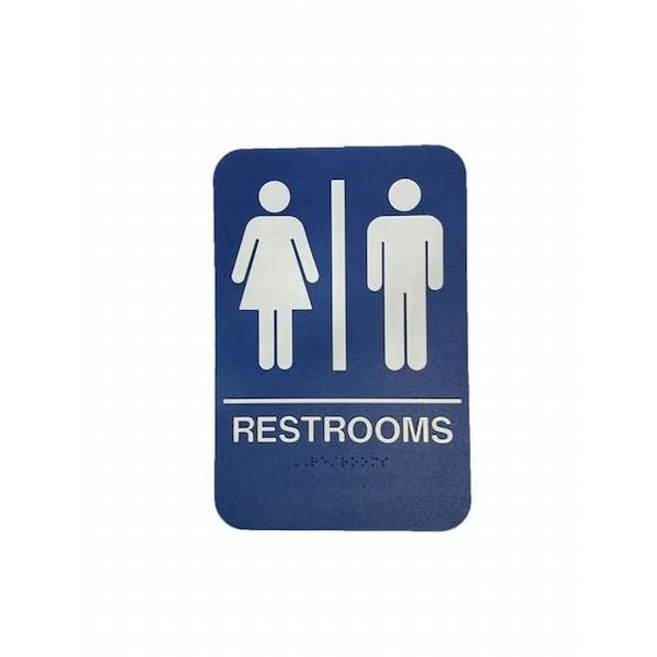 Don-Jo Men / Women ADA Blue Bathroom Sign HS907003 - main
